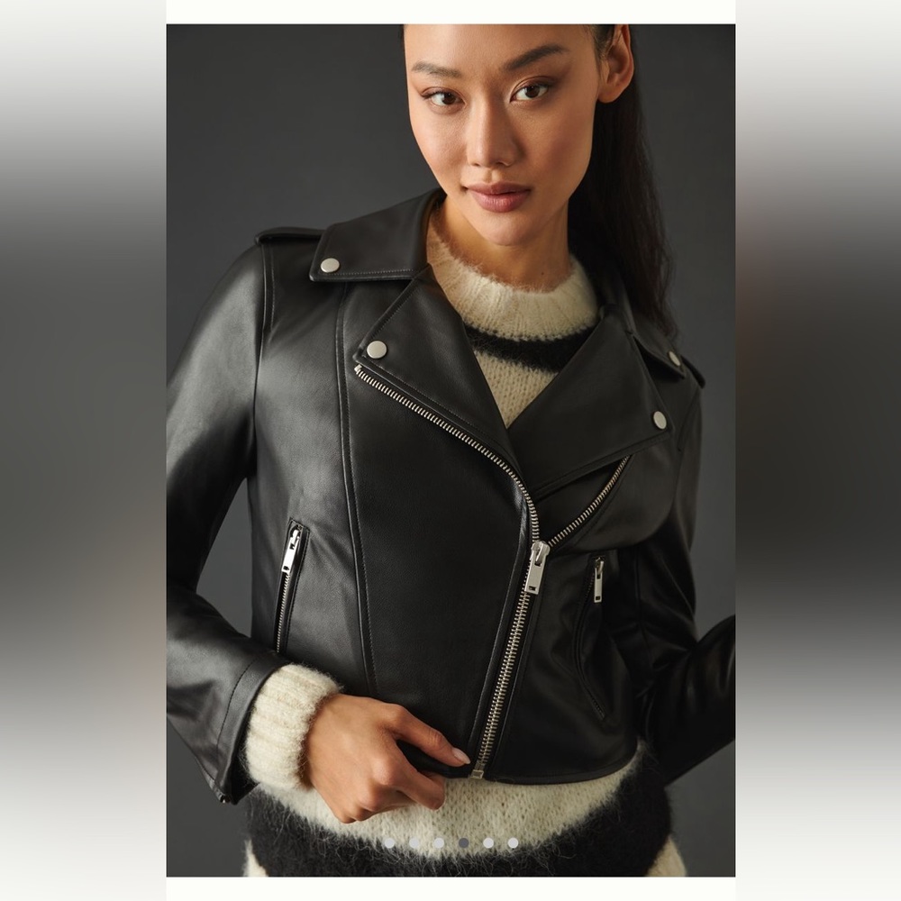 Avec Les Filles Faux Leather Jacket - Picture 4 of 10